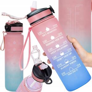 Sport Bidon con paglia d'acqua 1000 ml