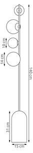 Lampada da terra ETNO 4xG9/8W/230V nera
