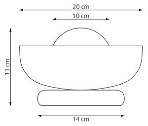 Lampada da tavolo OZZY 1xG9/8W/230V grigia