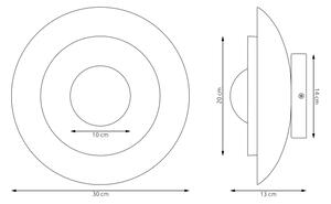 Lampada da parete POPPI 1xG9/8W/230V nero/bianco