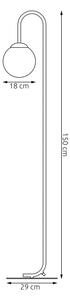 Lampada da terra FLOR 1xE14/10W/230V nera