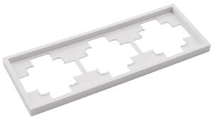Cornice McPower "Shallow", a 3 ingressi, bianca, opaca