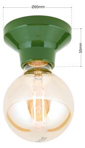 Orion - Plafoniera FROST 1xE27/60W/230V verde