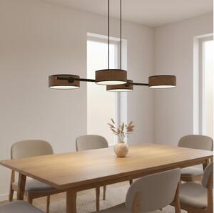 Lampadario a sospensione su cavo DRUMZ 4xE14/10W/230V marrone