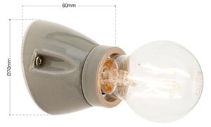 Orion - Applique da parete FROST 1xE27/60W/230V grigia