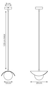 Lampada a sospensione a cavo RITUAL 1xG9/8W/230V bianca