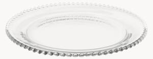 Set di 12 piatti rotondi in vetro con bordo perlato Collier