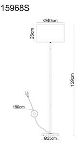 Globo 15968S - Lampada da terra DELEON 1xE27/60W/230V