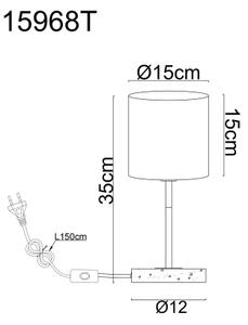 Globo 15968T - Lampada da tavolo DELEON 1xE14/40W/230V