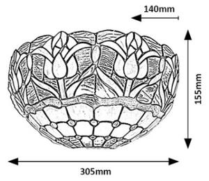 Brilagi - Lampada da parete in stile Tiffany LORAS 1xE14/40W/230V