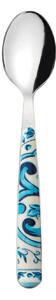 Cucchiaino da Caff� Linea BLUES set da 6 pezzi in acciaio 18.10 (AISI 420) 15 cm manico ABS colore BLU MEDITERRANEO lavabili in lavastoviglie