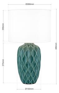 Orion - Lampada da tavolo TORTUGA 1xE27/40W/230V verde/bianco