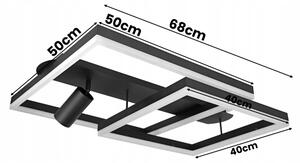 Plafoniera LED LED/38W/230V + 1xGU10/30W nera
