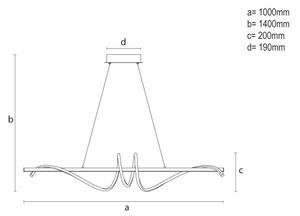 Lampadario LED dimmerabile a sospensione su cavo LED/50W/230V 3000-6500K 100 cm + telecomando