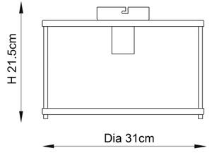 Endon 96150 - Plafoniera HOPTON 1xE27/10W/230V cromo lucido