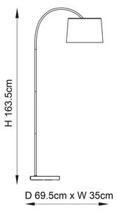 Endon 78163 - Lampada da terra CARLSON 1xE27/60W/230V grigio/nero