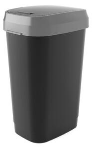 Cestino per la spazzatura in plastica nero 50 l Dual Swing – KIS