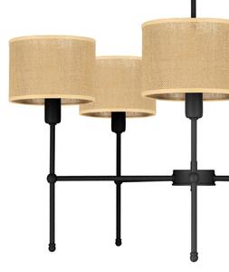 Lampadario a stelo MADELA 5xE14/40W/230V iuta/nero