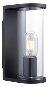 Applique da esterno 1xE27/60W/230V IP44, nero con vetro fumé