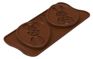 Stampo 2 tavolette di cioccolato pasquali SCG064 Choco Uovo in silicone 103x79 h 10 mm
