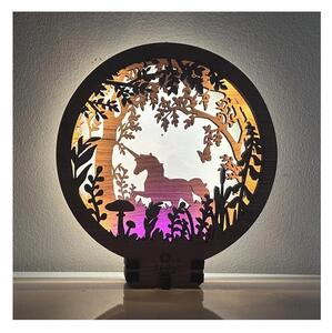 Li-Go 23568/DUB2 - Lampada decorativa da tavolo dimmerabile a LED/12W/230V 20x22 cm rovere