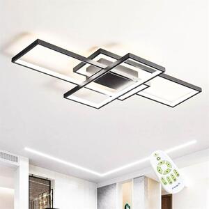 Diossad Dimmerabile Plafoniera LED Con Telecomando, Luci Rettangolari Plafoniera Con Funzione Memoria, 2700K-6500K Caldo Naturale Freddo Pannello Soffitto Per Camera Da Letto Soggiorno Cucina Decorazione