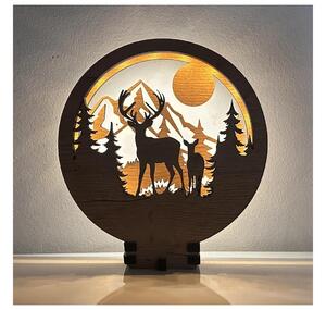 Li-Go 23592/DUB2 - Lampada da tavolo decorativa dimmerabile a LED, 12W/230V, 20x22 cm, rovere