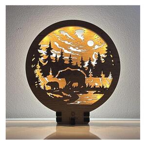 Li-Go 23595/DUB2 - Lampada da tavolo decorativa dimmerabile a LED/12W/230V 20x22 cm rovere