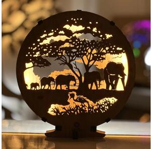 Li-Go 23610/DUB2 - Lampada decorativa da tavolo dimmerabile a LED LED/12W/230V 20x22 cm rovere
