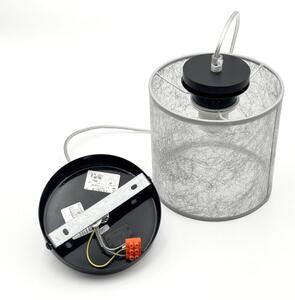 Lampada a sospensione con cavo ROSA 1xE27/60W/230V nero/grigio