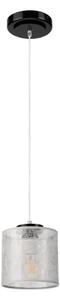 Lampada a sospensione con cavo ROSA 1xE27/60W/230V nero/grigio