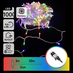Aigostar - Catena luminosa LED per esterni 1000 LED/8 funzioni 53 m IP44 multicolore