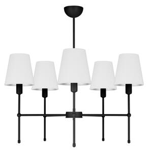 Lampadario a stelo MADELA 5xE14/40W/230V bianco/nero