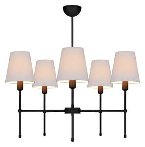Lampadario a stelo MADELA 5xE14/40W/230V bianco/nero