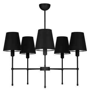 Lampadario su asta MADELA 5xE14/40W/230V nero