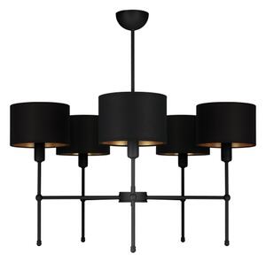 Lampadario a stelo MADELA 5xE14/40W/230V nero