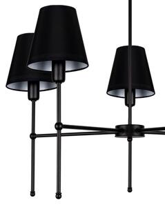 Lampadario su asta MADELA 5xE14/40W/230V nero