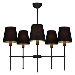 Lampadario su asta MADELA 5xE14/40W/230V nero