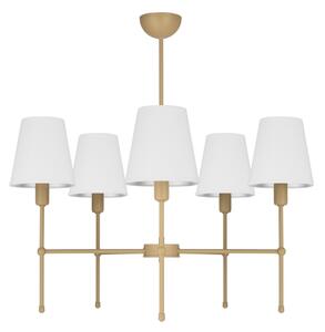 Lampadario a stelo MADELA 5xE14/40W/230V bianco/beige