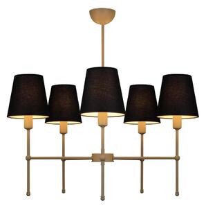 Lampadario a stelo MADELA 5xE14/40W/230V nero/beige