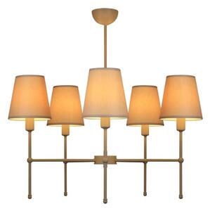 Lampadario a stelo MADELA 5xE14/40W/230V bianco/beige