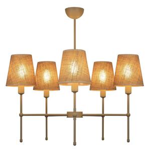 Lampadario a stelo MADELA 5xE14/40W/230V iuta/beige