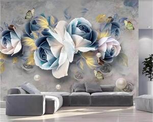 Carta da parati Fiori delicati dai colori tenui, Carta da parati 3d fiori, Carta da parati popolare, u29826 - Tapeko.it