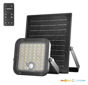 Proiettore solare LED con sensore LED/10W/3,7V 4000K IP65 3600 mAh + telecomando