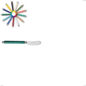 Spalmaburro piccolo Arcadia, Acciaio 18/10 AISI 304 Lucido manicatura acrilico doppia ghiera, lunghezza 139 mm