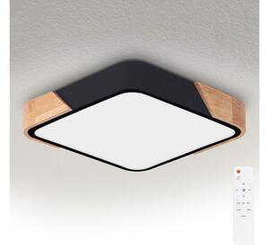 Brilagi - Lampada LED dimmerabile PILANA LED/48W/230V rovere/nero 42x42 cm + telecomando
