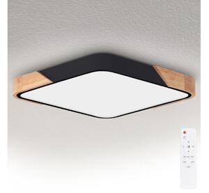 Brilagi - Plafoniera LED dimmerabile PILANA LED/48W/230V rovere/nero 56x56 cm + telecomando