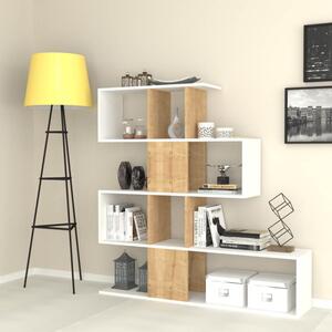 Libreria bifacciale Aktif 145x145x29 cm. bianco rovere