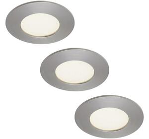 Briloner 7103432-SADA Set 3x LED, plafoniera da incasso per bagno, 3xLED/4,9W/230V, IP44, cromo opaco
