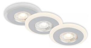 Briloner 7039034-SET Plafoniera da bagno 3xLED/5W/230V IP44 cromo satinato